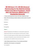 NR 568 Exam 3 V1&ndash;V3 &vert; NR 568 Advanced Pharmacology for the Adult-Gerontology Primary Care Nurse Practitioner &vert; Chamberlain University &vert; Actual Q&A with Rationale &lpar;Chamberlain NR568 Exam 3&rpar;