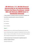 NR 568 Exam 1 V1 &vert; NR 568 Advanced &NewLine;Pharmacology for the Adult-Gerontology &NewLine;Primary Care Nurse Practitioner &vert; Actual &NewLine;Q&A with Rationale &lpar;NR568 Exam 1&rpar; &vert; &NewLine;Chamberlain University