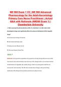NR 568 Exam 1 V2 &vert; NR 568 Advanced &NewLine;Pharmacology for the Adult-Gerontology &NewLine;Primary Care Nurse Practitioner &vert; Actual &NewLine;Q&A with Rationale &lpar;NR568 Exam 1&rpar; &vert; &NewLine;Chamberlain University