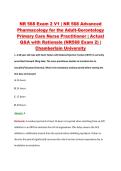 NR 568 Exam 2 V1 &vert; NR 568 Advanced &NewLine;Pharmacology for the Adult-Gerontology &NewLine;Primary Care Nurse Practitioner &vert; Actual &NewLine;Q&A with Rationale &lpar;NR568 Exam 2&rpar; &vert; &NewLine;Chamberlain University