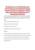 NR 568 Exam 4 V2 &vert; NR 568 Advanced &NewLine;Pharmacology for the Adult-Gerontology &NewLine;Primary Care Nurse Practitioner &vert; Actual &NewLine;Q&A with Rationale &lpar;NR568 Exam 4&rpar; &vert; &NewLine;Chamberlain University 