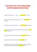 CPO PRACTICE TEST QUESTIONS&NewLine;WITH VERIFIED SOLUTIONS