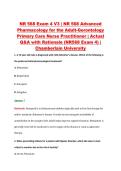 NR 568 Exam 4 V3 &vert; NR 568 Advanced &NewLine;Pharmacology for the Adult-Gerontology &NewLine;Primary Care Nurse Practitioner &vert; Actual &NewLine;Q&A with Rationale &lpar;NR568 Exam 4&rpar; &vert; &NewLine;Chamberlain University 