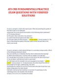ATI CMS FUNDAMENTALS PRACTICE&NewLine;EXAM QUESTIONS WITH VERIFIED&NewLine;SOLUTIONS