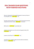 ISSA TRAINER EXAM QUESTIONS&NewLine;WITH VERIFIED SOLUTIONS