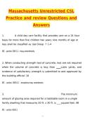 Massachusetts Unrestricted CSL Construction Supervisor License Exams Bundled 2026&ndash;2027 &vert; Complete CSL Study Guide & Practice Questions &vert; Massachusetts Construction Supervisor License Practice Exam &vert; Building Codes&comma; OSHA Safety&comma; Construction Law&comma; Structura