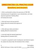 Massachusetts Unrestricted CSL Practice Exam Newest 2026 Questions and Correct Answers &lpar;Latest 2026 &sol; 2027 Update&rpar; Graded A&plus; Verified by Experts&period;