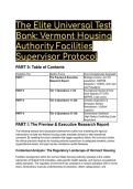 2026&sol;2027 Elite Universal Test Bank&colon; Vermont Housing Authority Facilities Supervisor Protocol &vert; NSPIRE&comma; Lead Law&comma; VOSHA & Act 181
