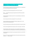 Defensive Driving Course&colon; Final Exam Revision Questions & Answers Best Rated A&plus;