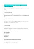 Defensive Driving Exam Practice Questions with Certified Solutions