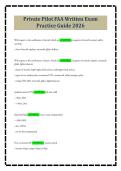 Private Pilot FAA Written Exam&NewLine;Practice Guide 2026