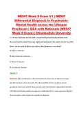NR547 Week 8 Exam V1 &vert; NR547 &NewLine;Differential Diagnosis in Psychiatric&NewLine;Mental Health across the Lifespan &NewLine;Practicum &vert; Q&A with Rationale &lpar;NR547 &NewLine;Week 8 Exam&rpar; &vert; Chamberlain University