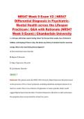 NR547 Week 9 Exam V2 &vert; NR547 &NewLine;Differential Diagnosis in Psychiatric&NewLine;Mental Health across the Lifespan &NewLine;Practicum &vert; Q&A with Rationale &lpar;NR547 &NewLine;Week 9 Exam&rpar; &vert; Chamberlain University 