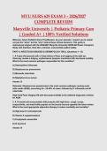 MVU NURS 629 EXAM 3 &ndash; 2026&sol;2027 COMPLETE REVIEW&NewLine;Maryville University &vert; Pediatric Primary Care &vert; Graded A&plus; &vert; 100&percnt; Verified Solutions&NewLine;