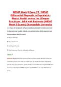 NR 547 Week 9 Exam V1&ndash;V3 &vert; NR 547 Differential Diagnosis in Psychiatric Mental Health across the Lifespan Practicum &vert; Chamberlain University &vert; Q&A with Rationale &lpar;Chamberlain NR547 Week 9 Exam&rpar;