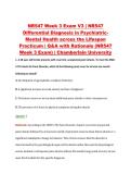 NR 547 Week 3 Exam V1&ndash;V3 &vert; NR 547 Differential Diagnosis in Psychiatric Mental Health across the Lifespan Practicum &vert; Chamberlain University &vert; Q&A with Rationale &lpar;Chamberlain NR547 Week 3 Exam&rpar;