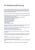 ATI&period; RN Mental Health Nursing&period;  Questions and Answers