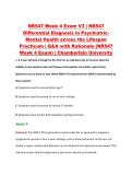 NR 547 Week 4 Exam V1&ndash;V3 &vert; NR 547 Differential Diagnosis in Psychiatric Mental Health across the Lifespan Practicum &vert; Chamberlain University &vert; Q&A with Rationale &lpar;Chamberlain NR547 Week 4 Exam&rpar;