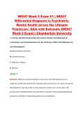 NR 547 Week 5 Exam V1&ndash;V3 &vert; NR 547 Differential Diagnosis in Psychiatric Mental Health across the Lifespan Practicum &vert; Chamberlain University &vert; Q&A with Rationale &lpar;Chamberlain NR547 Week 5 Exam&rpar;