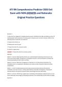 ATI RN Comprehensive Predictor 2026 Exit&NewLine;Exam with NGN ANSWERs and Rationales&NewLine;Original Practice Questions