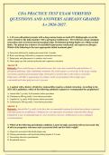 CDA Practice Test&colon; Verified Questions & Answers for the 2026-2027 Dental Assisting Exam&NewLine;&NewLine;