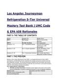 S-Tier Los Angeles Journeyman Refrigeration Mastery Test Bank &vert; UMC&comma; LAMC & EPA 608 Rationales &vert; 2026&sol;2027 Edition