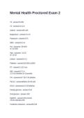 Mental Health Proctored Exam 2&period;  Questions and Answers