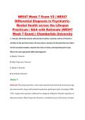 NR547 Week 7 Exam V2 &vert; NR547 &NewLine;Differential Diagnosis in Psychiatric&NewLine;Mental Health across the Lifespan &NewLine;Practicum &vert; Q&A with Rationale &lpar;NR547 &NewLine;Week 7 Exam&rpar; &vert; Chamberlain University 