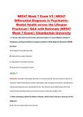 NR 547 Week 7 Exam V1&ndash;V3 &vert; NR 547 Differential Diagnosis in Psychiatric Mental Health across the Lifespan Practicum &vert; Chamberlain University &vert; Q&A with Rationale &lpar;Chamberlain NR547 Week 7 Exam&rpar;