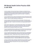 RN Mental Health Online Practice 2026 A with NGN&period; Questions with Solutions