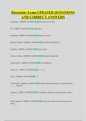 Electricity Exam UPDATED QUESTIONS &NewLine;AND CORRECT ANSWERS