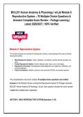 BIOL251 Human Anatomy & Physiology I w&sol;Lab Module 9&colon;&NewLine;Reproductive System &ndash; 70 Multiple-Choice Questions &&NewLine;Answers Complete Exam Review &ndash; Portage Learning &vert;&NewLine;Latest 2026&sol;2027 &vert; 100&percnt; Verified&NewLine;
