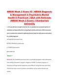 NR606 Week 2 Exam V2 &vert; NR606 Diagnosis &NewLine;& Management in Psychiatric-Mental &NewLine;Health II Practicum &vert; Q&A with Rationale &NewLine;&lpar;NR606 Week 2 Exam&rpar; &vert; Chamberlain &NewLine;University 