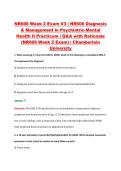 NR606 Week 2 Exam V3 &vert; NR606 Diagnosis &NewLine;& Management in Psychiatric-Mental &NewLine;Health II Practicum &vert; Q&A with Rationale &NewLine;&lpar;NR606 Week 2 Exam&rpar; &vert; Chamberlain &NewLine;University 