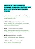MAKING THE TEAM A GUIDE FOR&NewLine;MANAGERS ACTUAL TEST QUESTIONS AND&NewLine;SOLUTIONS COMPREHENSIVE REVIEW&NewLine;PACKAGE