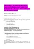 Microbiology Lab Practicum Review Key Terms and Definitions Study Guide 2026&ndash;2027 Updated&colon; Laboratory Skills&comma; Techniques and Microbial Concepts&NewLine;