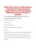 NR606 Week 3 Exam V2 &vert; NR606 Diagnosis &NewLine;& Management in Psychiatric-Mental &NewLine;Health II Practicum &vert; Q&A with Rationale &NewLine;&lpar;NR606 Week 3 Exam&rpar; &vert; Chamberlain &NewLine;University