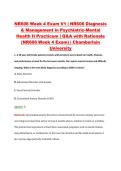 NR606 Week 4 Exam V1 &vert; NR606 Diagnosis &NewLine;& Management in Psychiatric-Mental &NewLine;Health II Practicum &vert; Q&A with Rationale &NewLine;&lpar;NR606 Week 4 Exam&rpar; &vert; Chamberlain &NewLine;University 