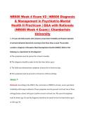 NR606 Week 4 Exam V2 &vert; NR606 Diagnosis &NewLine;& Management in Psychiatric-Mental &NewLine;Health II Practicum &vert; Q&A with Rationale &NewLine;&lpar;NR606 Week 4 Exam&rpar; &vert; Chamberlain &NewLine;University