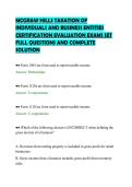 MCGRAW HILLS TAXATION OF&NewLine;INDIVIDUALS AND BUSINESS ENTITIES&NewLine;CERTIFICATION EVALUATION EXAMS SET&NewLine;FULL QUESTIONS AND COMPLETE&NewLine;SOLUTION&NewLine;