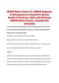 NR 606 Week 9 Exam V1&ndash;V3 &vert; NR 606 Diagnosis & Management in Psychiatric Mental Health II Practicum &vert; Chamberlain University &vert; Q&A with Rationale &lpar;Chamberlain NR606 Week 9 Exam&rpar;