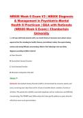 NR 606 Week 6 Exam V1&ndash;V3 &vert; NR 606 Diagnosis & Management in Psychiatric Mental Health II Practicum &vert; Chamberlain University &vert; Q&A with Rationale &lpar;Chamberlain NR606 Week 6 Exam&rpar;
