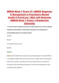 NR 606 Week 7 Exam V1&ndash;V3 &vert; NR 606 Diagnosis & Management in Psychiatric Mental Health II Practicum &vert; Chamberlain University &vert; Q&A with Rationale &lpar;Chamberlain NR606 Week 7 Exam&rpar;