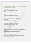 ece 110 midterm review Exam questions and answers&NewLine;Graded A&plus; &vert; latest update&NewLine;birth - 12 months&NewLine;age range of the early childhood stage of infancy&NewLine;1-2 years&NewLine;age range of the early childhood stage of toddlers&NewLine;3-4 years&NewLine;age range of the early c