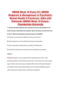 NR606 Week 10 Exam V2 &vert; NR606 &NewLine;Diagnosis & Management in Psychiatric&NewLine;Mental Health II Practicum &vert; Q&A with &NewLine;Rationale &lpar;NR606 Week 10 Exam&rpar; &vert; &NewLine;Chamberlain University 