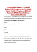 NR 606 Week 10 Exam V1&ndash;V3 &vert; NR 606 Diagnosis & Management in Psychiatric Mental Health II Practicum &vert; Chamberlain University &vert; Q&A with Rationale &lpar;Chamberlain NR606 Week 10 Exam&rpar;