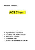 ACS Chemistry 1 Practice Test &vert; Comprehensive Exam Prep & Study Guide 2026-2027 PDF