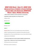 NRNP 6566 Week 1 Quiz V1&ndash;V3 &vert; NRNP 6566 Advanced Care of Adults in Acute Settings &vert; Walden University &vert; Actual Q&A with Rationale &lpar;NRNP6566 Week 1 Quiz&rpar;