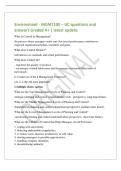 Environment - MGMT100 &ndash; UC questions and&NewLine;answers Graded A&plus; &vert; latest update&NewLine;What is Control in Management&quest;&NewLine;the process where managers make sure that actual performance conforms to&NewLine;expected organisational plans&comma; standards and goals&period;&NewLine;What does Control R