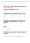 EMT- Chapter 12- Pharmacology questions and&NewLine;answers Graded A&plus;&NewLine;A medication with antagonistic properties is one that&colon;&NewLine;Select one&colon;&NewLine;A&period; enhances the effects of another medication when given in a higher dose&period;&NewLine;B&period; produces a cumulative effect when mixed wit